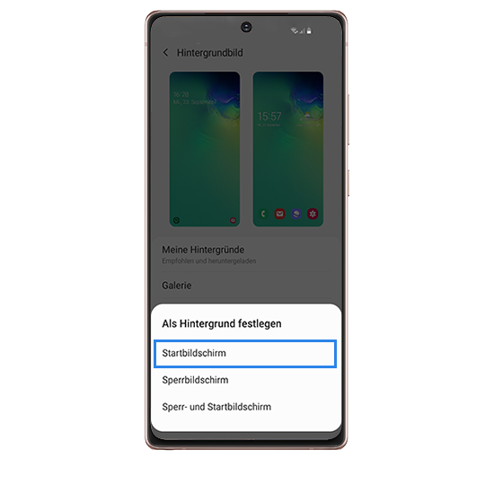 Anzeigebildschirm festlegen