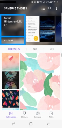 Samsung Smartphone Android Version 7.0 und höher,  Hintergrundbild wechseln, Schritt 3