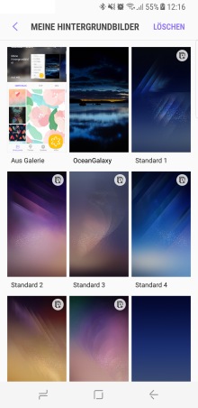 Samsung Smartphone Android Version 7.0 und höher,  Hintergrundbild wechseln, Schritt 4
