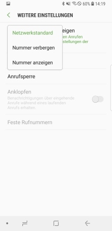 Samsung Smartphone: Eigene Rufnummer anzeigen oder verbergen.