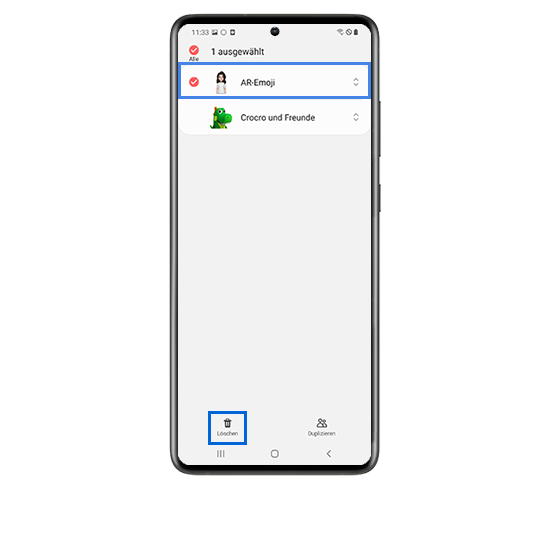 Emoji markieren und löschen