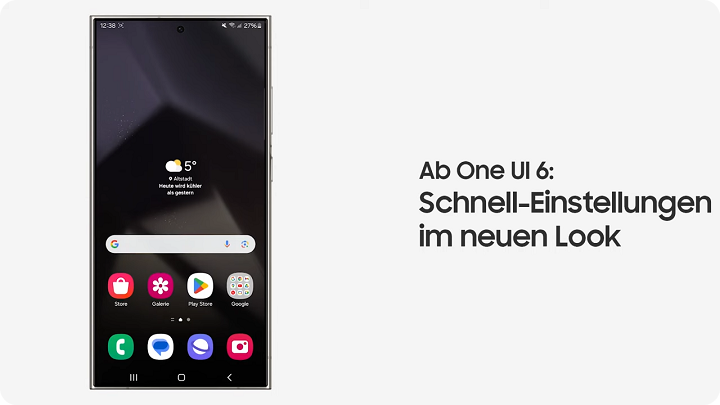 Neues Design der Schnelleinstellungsleiste mit One UI 6 am Beispiel des Galaxy S24 Ultra