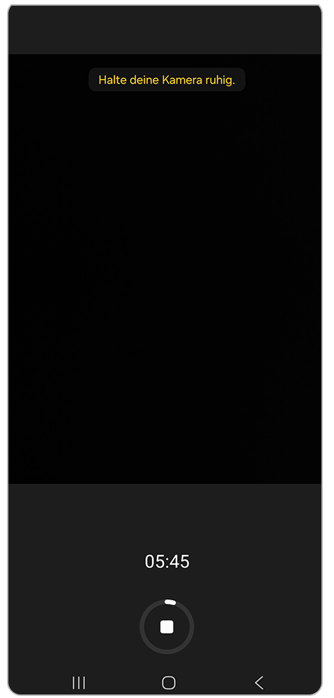 Galaxy Smartphone Expert RAW Astrofoto mit laufendem Countdown