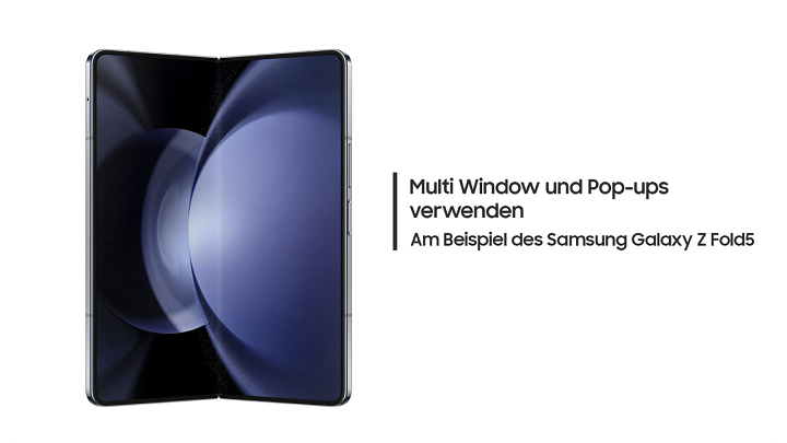 In diesem Video siehst du, wie du mit dem Galaxy Z Fold5 bis zu drei Anwendungen parallel verwendest.