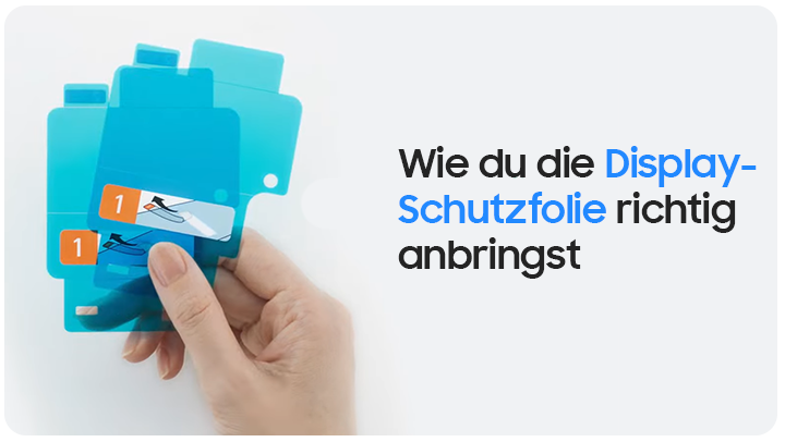 Hilfe-Video - Displayschutzfolie richtig anbringen