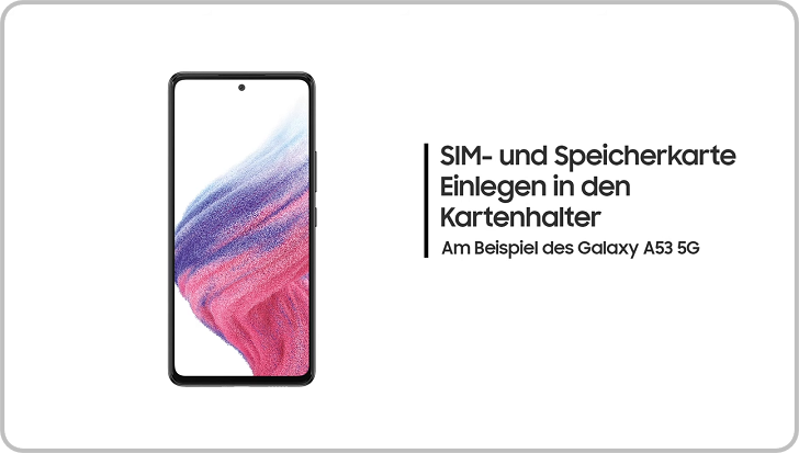 SIM- und Speicherkarte - Einlegen in den Kartenhalter