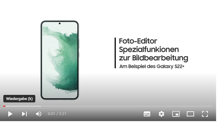 Hilfe-Video - Foto-Editor Spezialfunktionen zur Bildbearbeitung