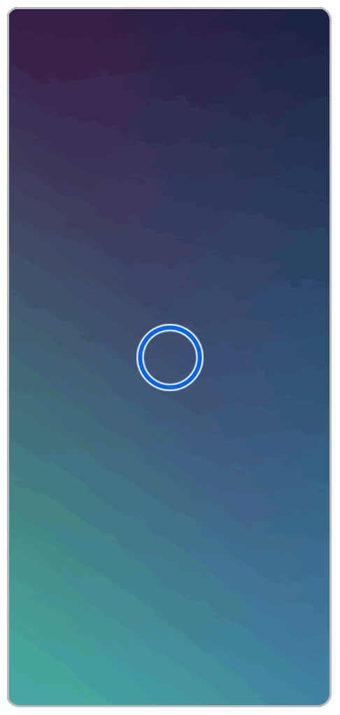 Galaxy Smartphone Bildschirmschoner mit Markierung auf den Bildschirm