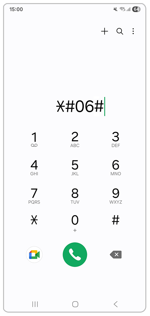 Galaxy Smartphone Telefon-App mit Telefoncode