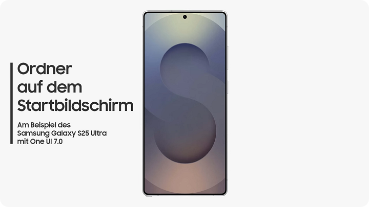 Ordner auf dem Startbildschirm erstellen mit einem Galaxy S25