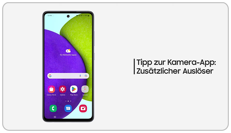 Hilfe-Video - Galaxy Smartphone: Tipp zur Kamera-App: Zusätzlicher Auslöser