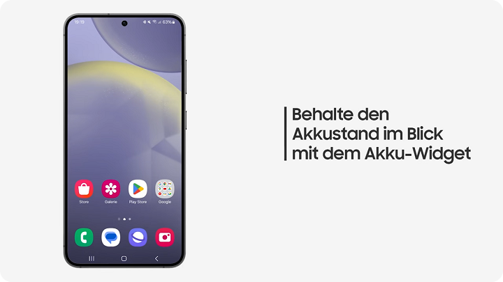 Verwendung des Akku-Widget