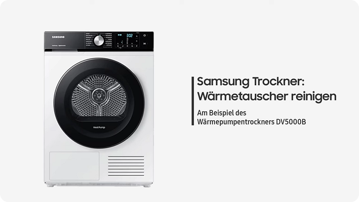 Anleitung zur Reinigung eines Wärmetauschers an einem Samsung Trockner