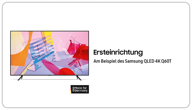 Ersteinrichtung des Smart TVs