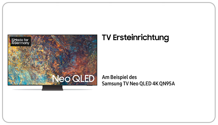 Ersteinrichtung des Smart TVs