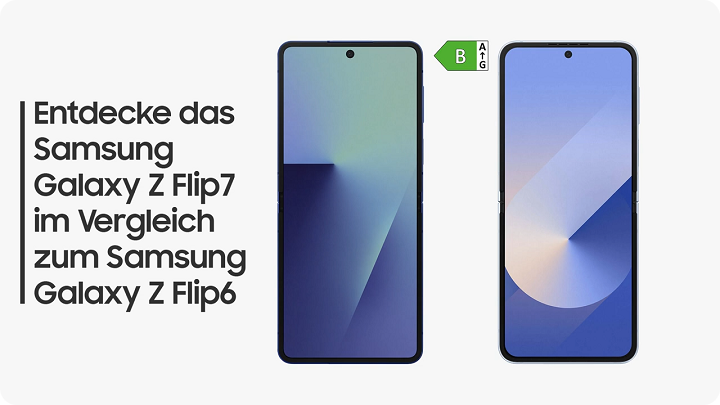 Vergleich der Modelle Galaxy Z Flip7 und Galaxy Z Flip6