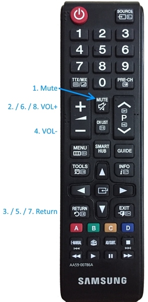 Samsung Smart TV: Sicherheits PIN mit einer klassischen Fernbedienung zurücksetzen.
