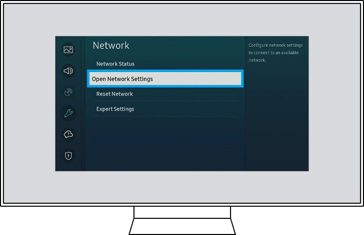TV Bildschirm Einstellungen Netzwerkeinstellungen