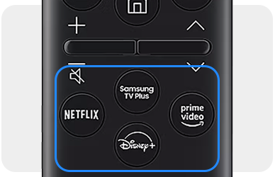 Mittlerer Teil der Smart Remote - App Tasten sind hervorgehoben