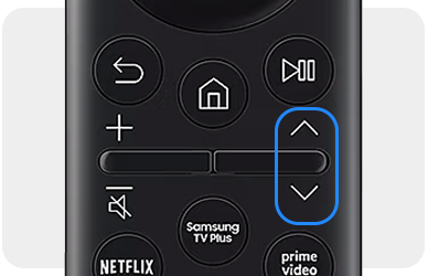 Mittlerer Teil der Smart Remote - Channel Taste ist hervorgehoben