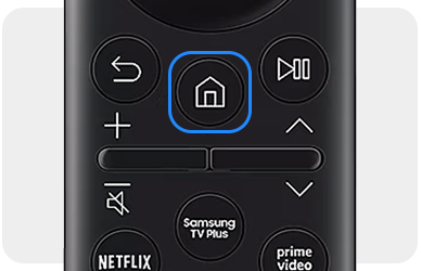 Mittlerer Teil der Smart Remote - Home-Taste ist hervorgehoben.