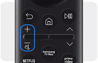 Mittlerer Teil der Smart Remote - Volume Taste ist hervorgehoben