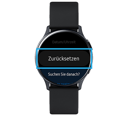Galaxy Watch Active2 Menüpunkt Zurücksetzen