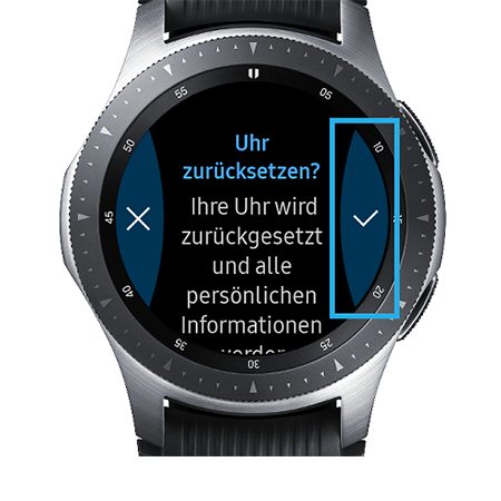 Galaxy Watch Bestätigungsmeldung