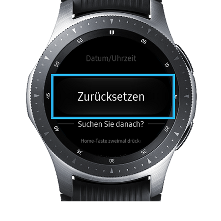 Galaxy Watch Menüpunkt Zurücksetzen