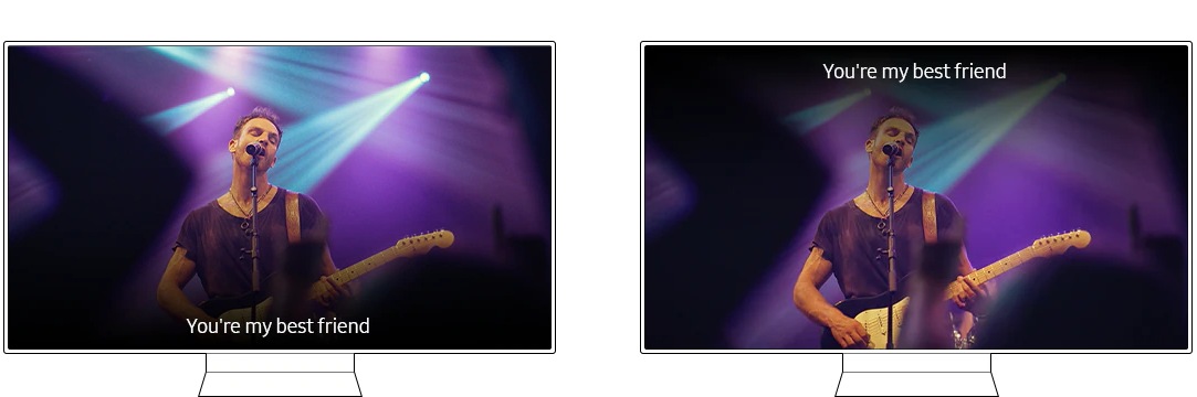 Samsung Smart TV Untertiel platzieren