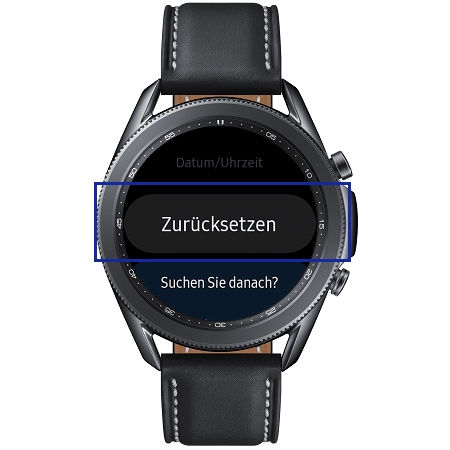Galaxy Watch3 Menüpunkt Zurücksetzen