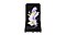 Galaxy Z Flip4 åbnes med et abstrakt design på skærmen.