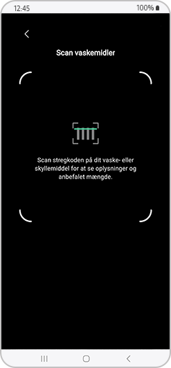 Scan stregkoden på dit vaske- eller skyllemiddel