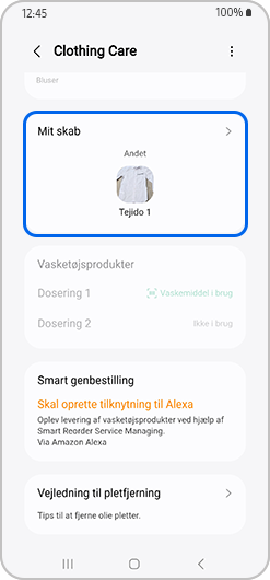 Min garderobe i sektionen Tøjpleje