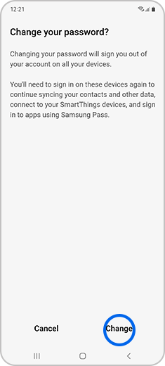 Step 6. In this screen, you must tap on the “Change” option”.
