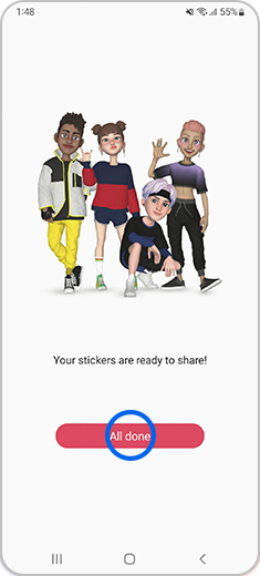 Step 4. The “All done” button is highlighted.