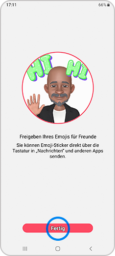 Stap 4. “Klaar” knop is gehighlight.