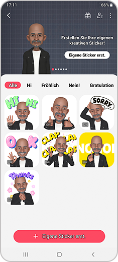 Stap 5. Galerij met de nieuwe AR Emoji Stickers.