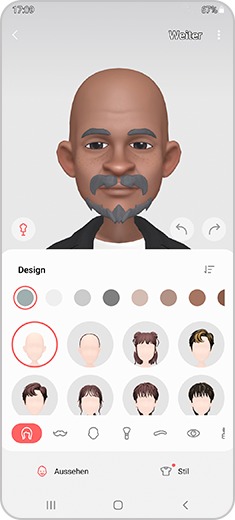 Stap 3. Menu om uw AR Emoji Sticker te personaliseren.
