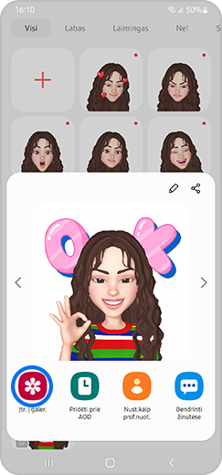 2 veiksmas. Paryškintas mygtukas „Įtraukti į galeriją“.