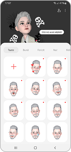 Pasul 4. Galerie cu noile abțibilduri emoji AR.