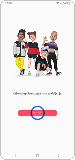 Korak 4. Istaknuto je dugme „Gotovo”.