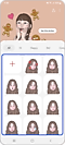 Step 1. AR Emoji Stickers are displayed on screen.