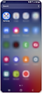 Step 1. Samsung folder is highlighted in the main menu of the smartphone.