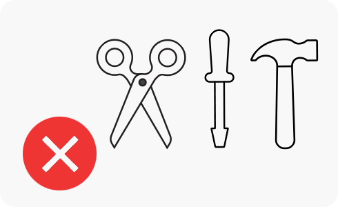 Ne touchez pas l'écran avec des objets pointus.