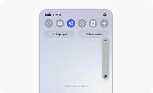 Pengeras suara yang hening pada perangkat Samsung Galaxy.