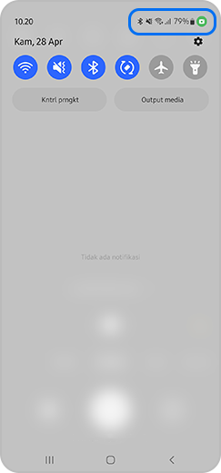 Langkah 3. Tampilan menu notifikasi ditampilkan selama panggilan dengan titik hijau di bagian kanan atas layar. Ketuk titik hijau.