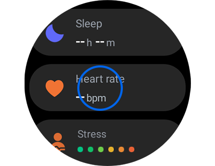 View of Samsung Health app Heart Rate.