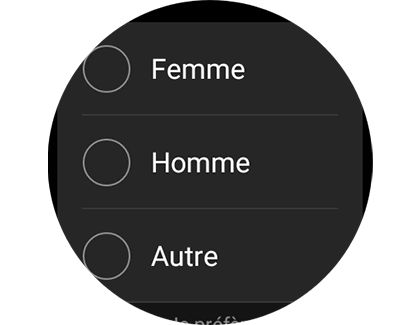 Aperçu de la préférence de genre de la composition corporelle.