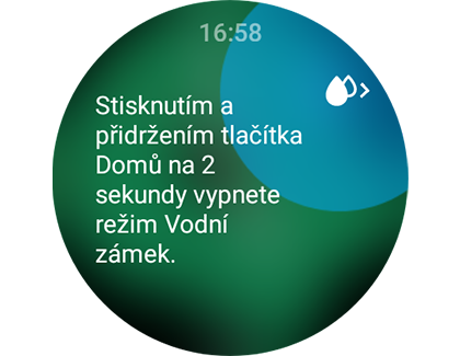 Funkce Vodní zámek s pokyny, jak ji vypnout